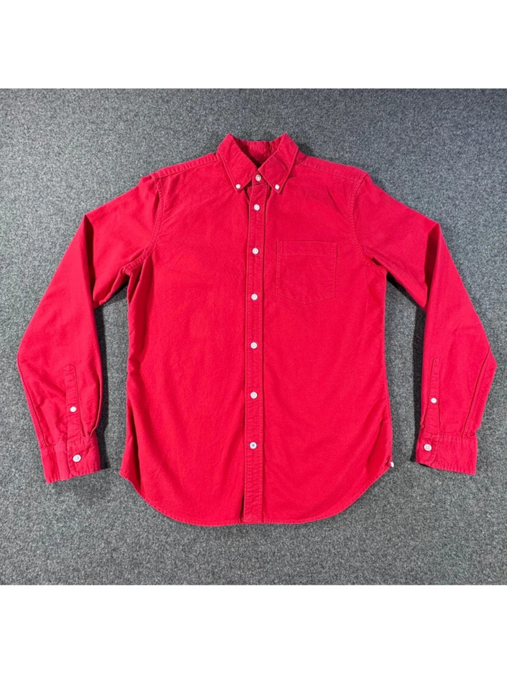 Gap The Modern Oxford Shirt Men's Small S Red Long Sleeve Button Down Cotton